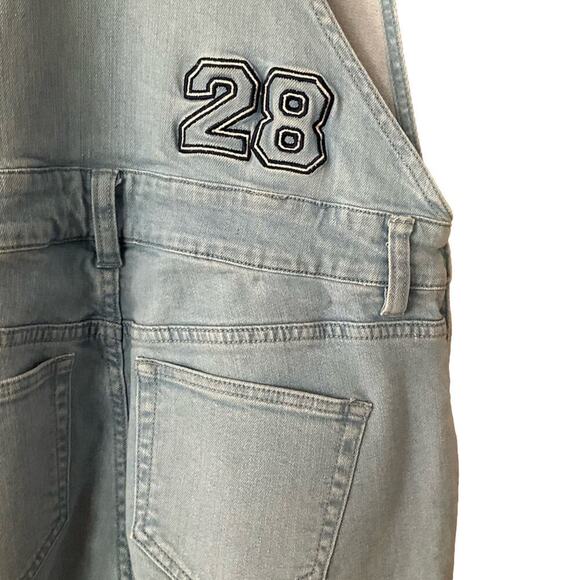 Disney Women's Jeans Mickey Mouse 28 Overalls Blue Long Bibs XS NWT - Picture 8 of 15